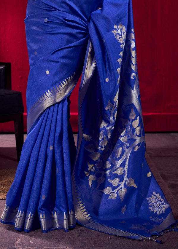 Royal Blue Banarasi Silk Saree