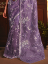 Lavender Organza Silk Saree