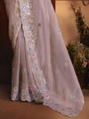 Lilac Organza Silk Saree