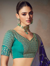 Royal Blue Banarasi Satin Silk Saree