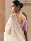 Off White Organza Silk Saree