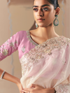 Off White Organza Silk Saree