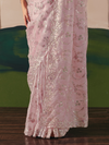 Blush Pink Organza Silk Saree