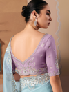 Sky Blue Organza Silk Saree