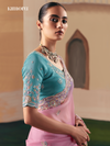 Rose Pink Organza Silk Saree