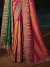 Rani Pink Embroidered Designer Tissue Silk Saree