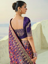 Deep Purple Patola Silk Saree