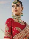 Violet Purple Patola Silk Saree With Contrast Blouse