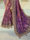 Deep Purple Patola Silk Saree