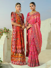 Hot Pink Patola Silk Saree