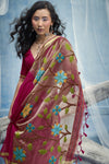Rani Pink Paithani Cotton Silk Saree