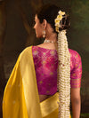 Golden Yellow Banarasi Silk Saree