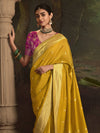 Golden Yellow Banarasi Silk Saree