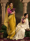 Golden Yellow Banarasi Silk Saree