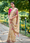 Almond Gold Woven Banarasi Designer Silk Saree