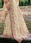 Almond Gold Woven Banarasi Designer Silk Saree