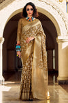 Antique Gold Banarasi Tissue Silk Saree