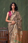 Antique Gold Paithani Tissue Silk Saree