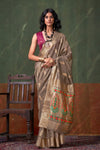 Antique Gold Paithani Tissue Silk Saree