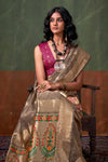 Antique Gold Paithani Tissue Silk Saree