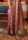 Antique Rose Chiffon Silk Saree