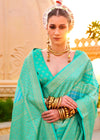 Aqua Green Soft Silk Saree