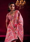 Baby Pink Kashmiri Pashmina Silk Saree