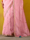 Baby Pink Organza Saree