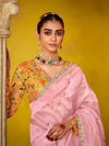 Baby Pink Organza Saree