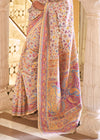 Beige Banarasi Kashmiri Jamawar Silk Saree