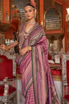 Berry Pink Printed Patola Saree