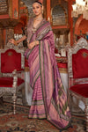 Berry Pink Printed Patola Saree