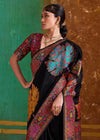 Black Kashmiri Kani Jamawar Cotton Saree