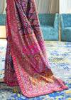 Black Multicolor Kashmiri Jamawar Woven Saree