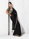 Black Organza Silk Saree