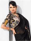 Black Organza Silk Saree