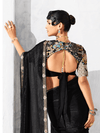 Black Organza Silk Saree