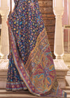 Blue Banarasi Kashmiri Jamawar Silk Saree