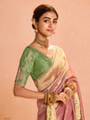 Blush Pink Banarasi Bridal Tissue Silk Saree