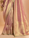 Blush Pink Banarasi Bridal Tissue Silk Saree