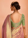 Blush Pink Banarasi Bridal Tissue Silk Saree