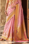 Blush Pink Banarasi Soft Silk Saree