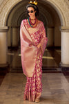 Blush Pink Banarasi Tissue Silk Saree