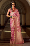 Blush Pink Banarasi Tissue Silk Saree