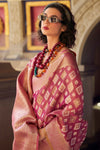 Blush Pink Banarasi Tissue Silk Saree