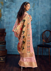 Blush Pink Paithani Tissue Silk Saree