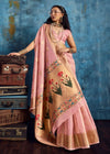Blush Pink Paithani Tissue Silk Saree