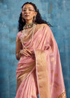 Blush Pink Paithani Tissue Silk Saree
