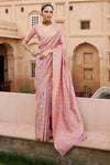 Blush Pink Woven Banarasi Saree