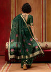 Bottle Green Cotton Silk Saree